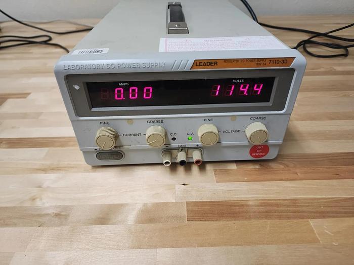 Used Leader 7110-3D Regulated DC Power Supply 110V 3A