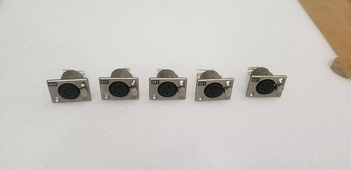 Used Rohde & Schwarz Lot of 5   4-hole Audio Connectors Lot #1