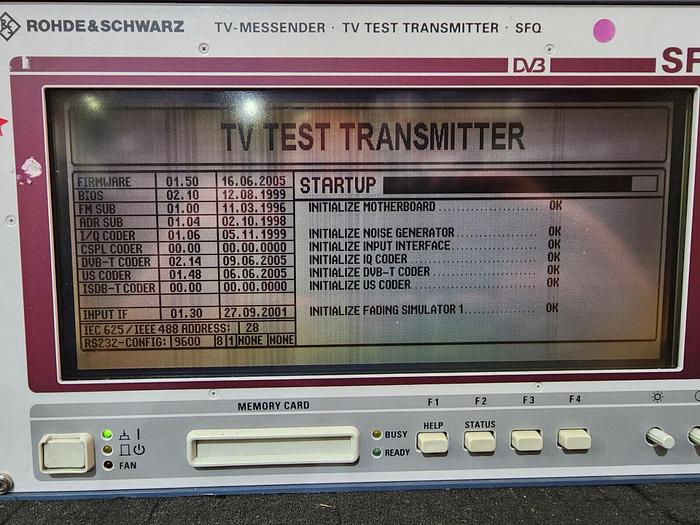 Used Rohde & Schwarz SFQ TV Test Transmitter Unit #3