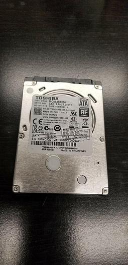 Used Toshiba MQ01ACF050 500GB SATA 7200RPM THIN 2.5" Laptop Drive