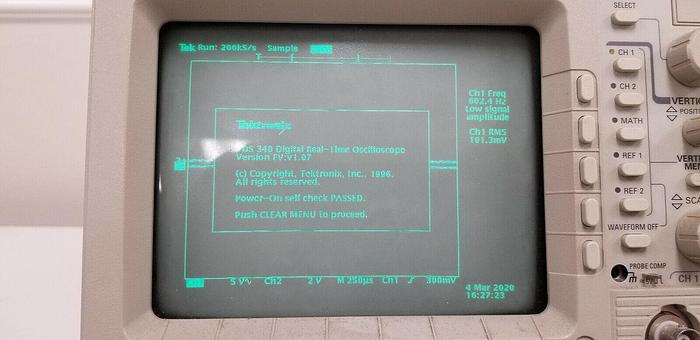Used Tektronix TDS340 2-Channel Digital Real Time Oscilloscope Passes Self Test #1