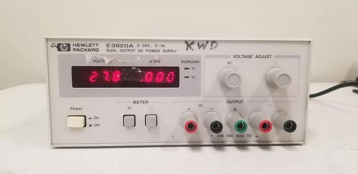 Used HP/Agilent E3620A 0-25V/0-1A Dual Output DC Power Supply
