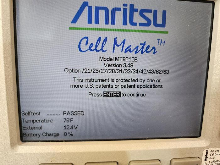 Used Anritsu MT8212B SiteMaster Many Options Unit #1