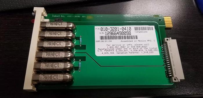Used TELECT 010-3201-0410  6-Position Module T3PQARC2AA