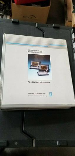 Used Wandel & Golterman DA-30/31 Applications Information Manual