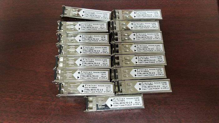 Used Finisar FTRJ-8519-7D-2.5 SFP Modules Lot of 15