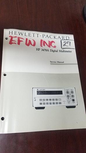 Used HP 3478A Service Manual