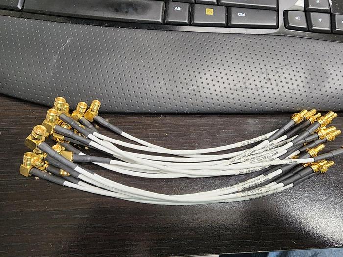 SMB Male RA to SMB Female Bulkhead Cable Lot of 15 NEW!