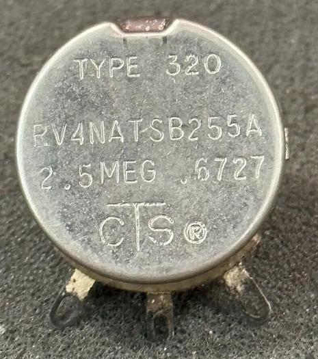 CTS RV4NATSB255A 2.5MEGOHM Type 320 Variable resistor/potentiometer GOOD