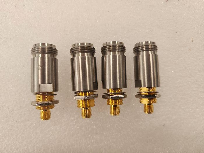 Used HP/Agilent SMA Female to Type N Female Panel Mount Connector Lot of 4