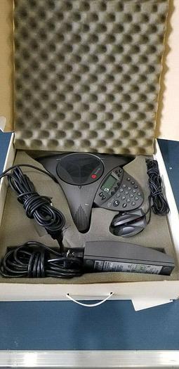 Used POLYCOM VTX1000 2201-07142-601 with 2 Extended Microphones In BOX READ!!