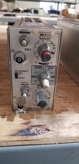 Used Tektronix 7A18 Dual Trace Amplifier Plug In Unit #6 READ!!