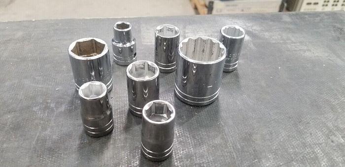 Used PROTO 1/2" SAE Socket Set #27 Made In USA