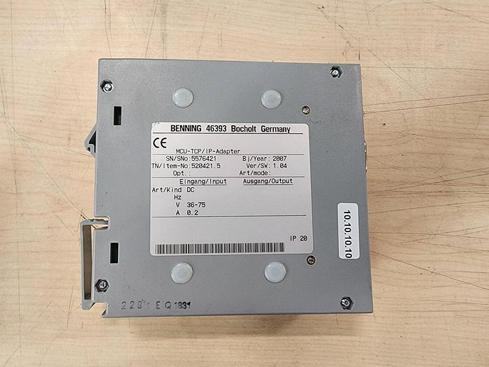 Used BENNING 46393 MCU-TCP/IP-Adapter