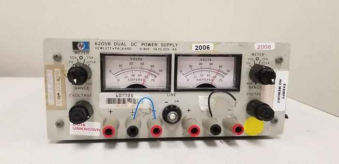 Used HP 6205B Dual DC Power Supply 0-40V,.3A/0-20V,.6A Unit #10
