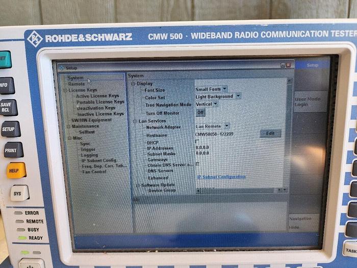 Used Rohde & Schwarz CMW500 Wideband Radio Communication Tester 6GHz Enabled Errors!