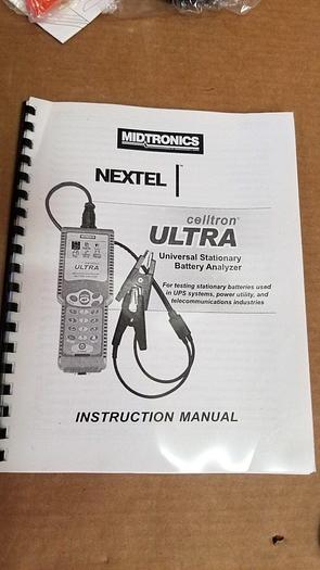 Used Midtronics Celltron Ultra Instruction Manual