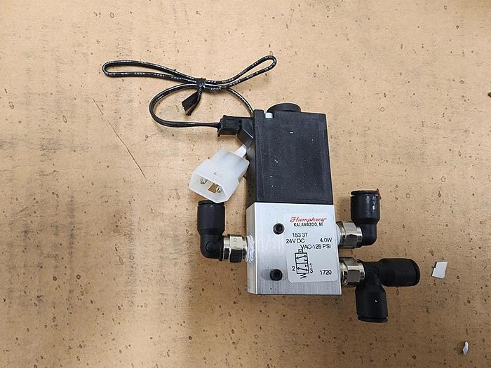 Used Humphrey 15337 24VDC VAC-125PSI Solenoid Valve