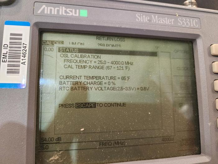 Used Anritsu S331C SiteMaster Cable Tester