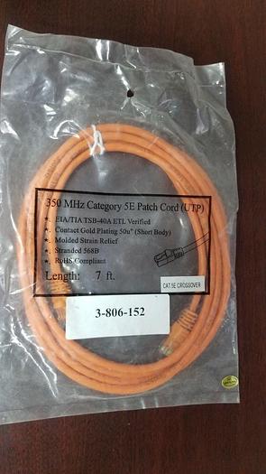 350MHz CAT 5E Patch Cord (UTO) 7 Feet Orange NEW!