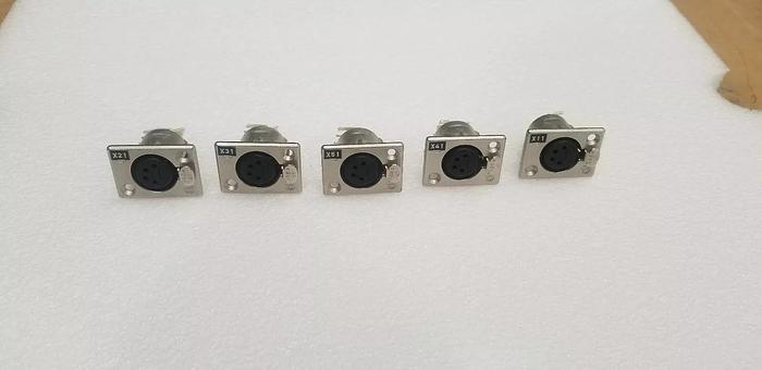 Used Rohde & Schwarz Lot of 5   4-hole Audio Connectors Lot #2