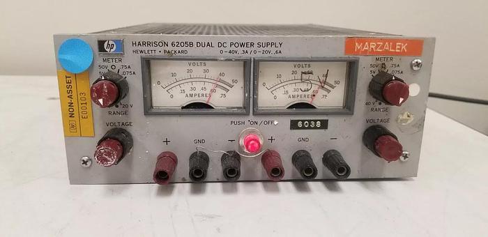 Used HP 6205B Dual DC Power Supply 0-40V,.3A/0-20V,.6A Unit #20 READ!