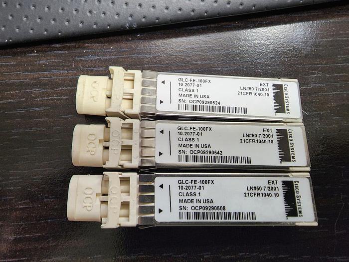 Used CISCO GLE-FE-100FX SFP Modules Lot of 3