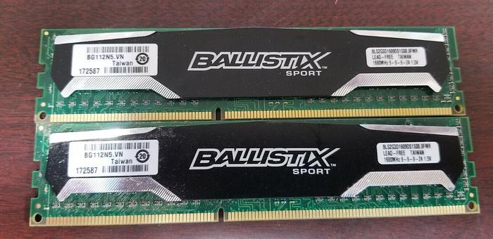 Used Ballistix BLS2G3D1609DS1S00.8FMR 4GB Kit (2x2GB)