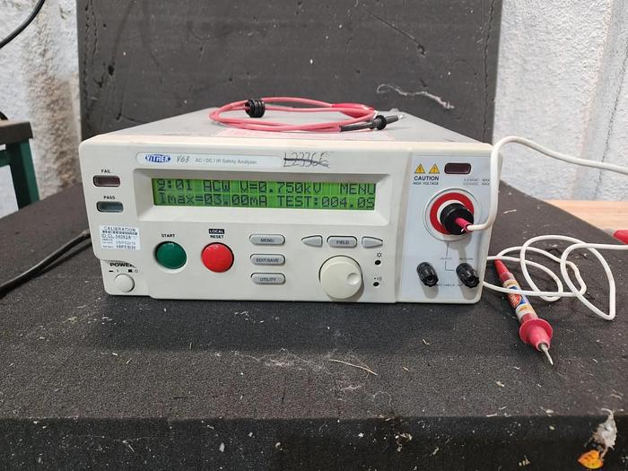 Used VITREK V63 AC/DC/IR Safety Analyzer with Leads READ!