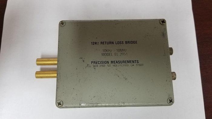 Used Precision Measurements EL2051 124 Ohm Returm Loss Bridge 10KHz-10MHz