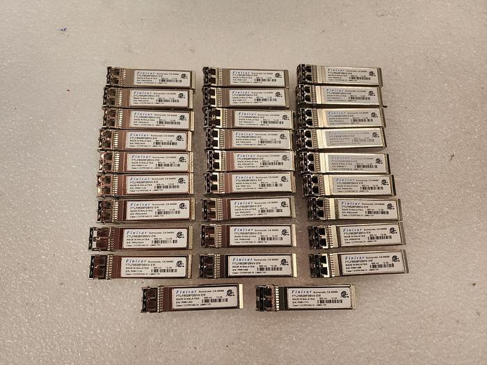 Used Finisar FTLF8528P2BNV-EM SFP Modules Lot of 29 Pieces