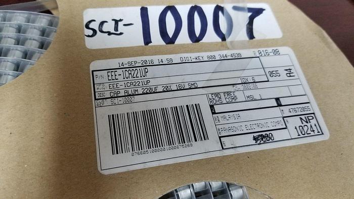 Panasonic EEE-1CA221UP Capacitor 342 Pieces 2016 Date Code