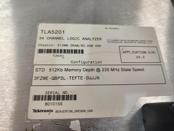Used Tektronix TLA5201 34-Channel Logic Analyzer READ!!