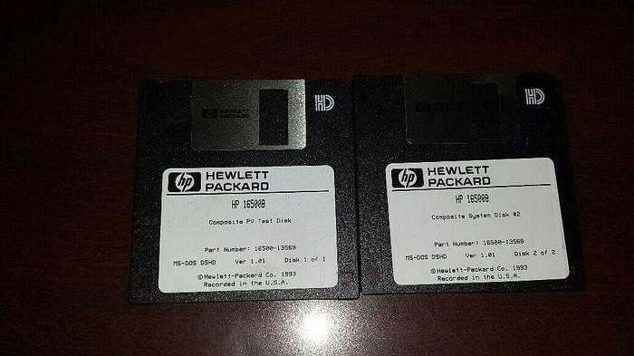 Used HP 16500B System Disk 1 and 2