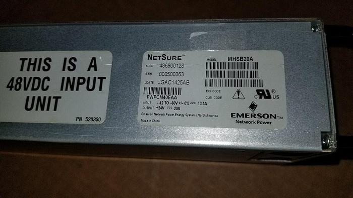Used Emerson MHSB20A Converter SPEC 486600126 GOOD!
