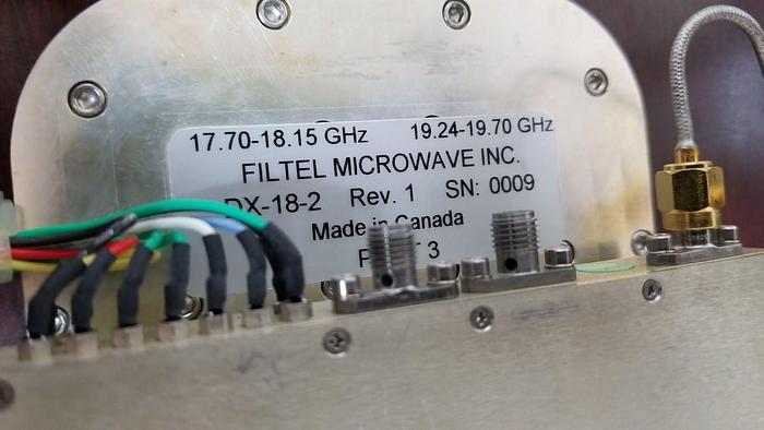 Used FILTEL Microwave DX-18-2 17.70-18.15GHz  19.24-19.70GHz