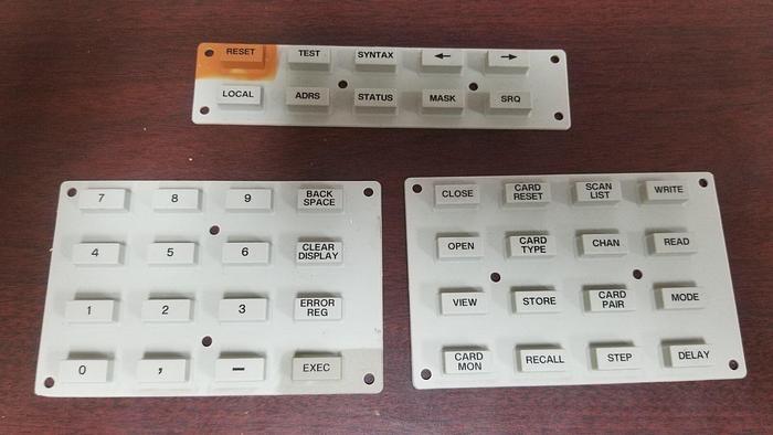 Used HP/Agilent 3488A Rubber Keypad Set