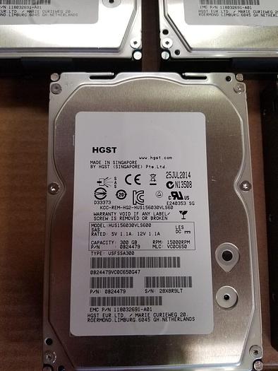 Used Hitachi/HGST HUS156030VLS600 300GB 15K Drives Lot of 12