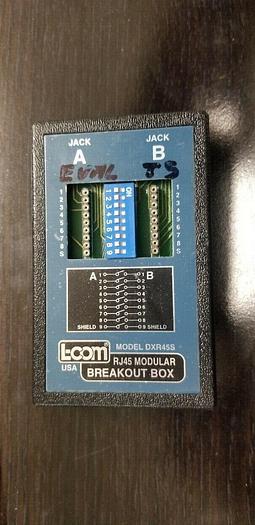 Used LCOM DXR45S RJ45 Modular Breakout Box