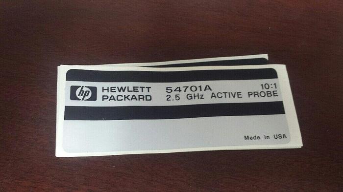 HP 54701A Active Probe Label NEW!