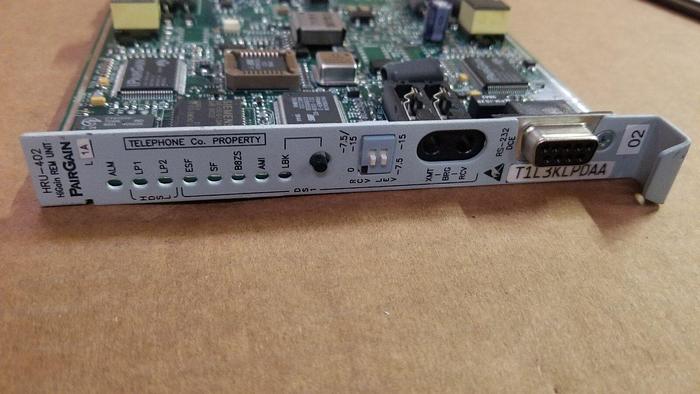 Used PairGain 150-1592-11  HRU-402 CLEI T1L3KLPDAA