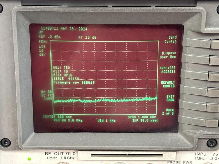 Used HP Agilent 8591E Spectrum Analyzer TRACKING GEN