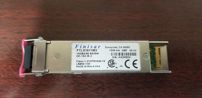 Used FINISAR FTLX1611M3 10GBASE -ER/EW 1550nm SFP Module