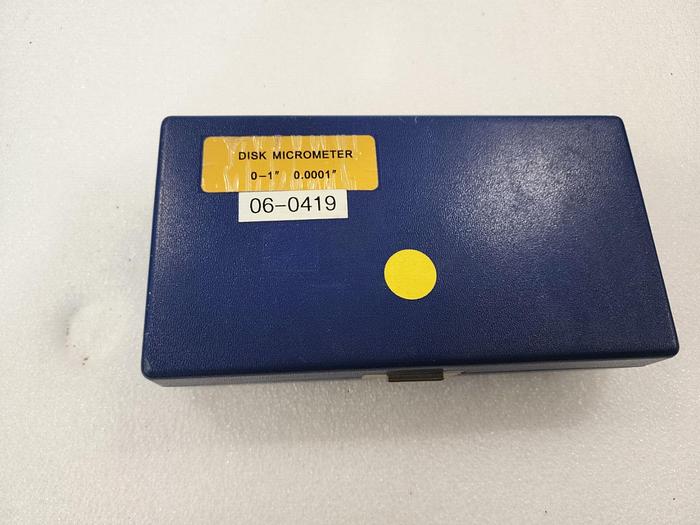 Used AEROSPACE Disk Micrometer 0-1" .0001