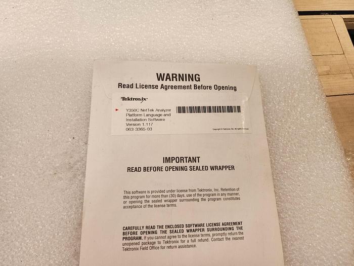 Used Tektronix Y350C Installation Software Sealed