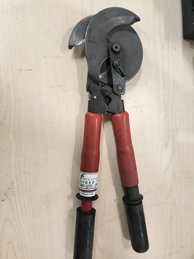 Used BURNDY RCC1000 Ratcheting Cable Cutter Unit #2