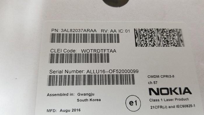Alcatel-Lucent-Nokia 3AL82037AR SFP Module WOTRDTFTAA NEW!