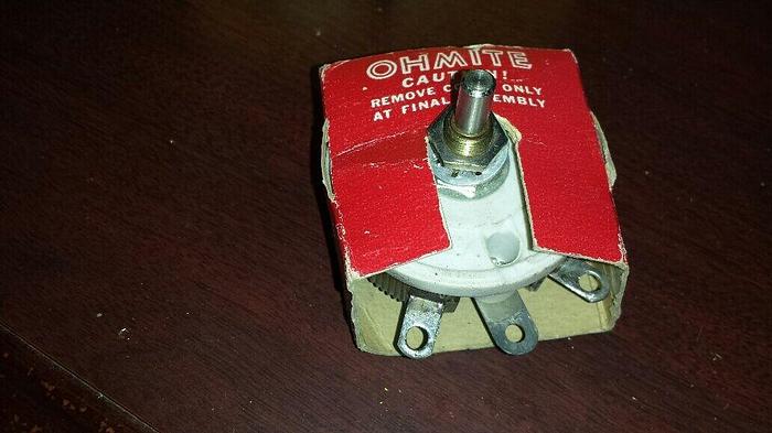 OHMITE Mil Spec Rheostat New Old Stock M22/05-00121RD