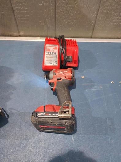 Used Milwaukee 2853-20  1/4" Impact Driver with Battery and Charger Unit #3