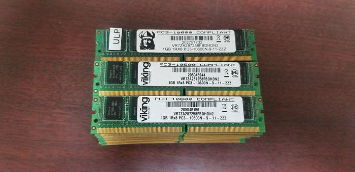 Used Viking VR7ZA287258FBDHDN2 1GB 1Rx8 PC3-10600N-9-11-ZZZ Mini-RDIMM Lot of 30